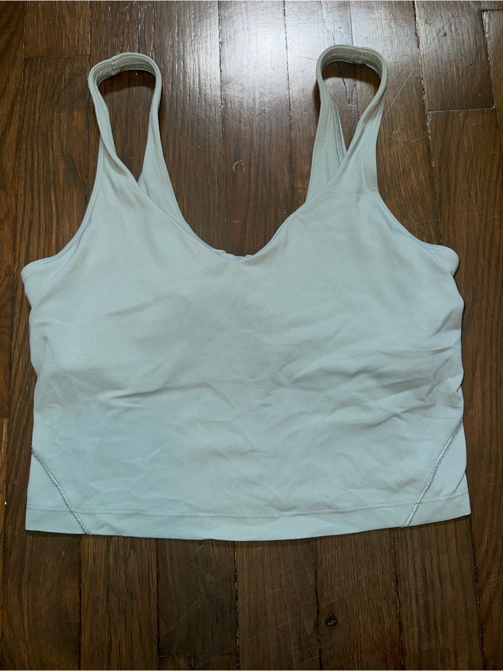lululemon align pale blue cropped tank w bra